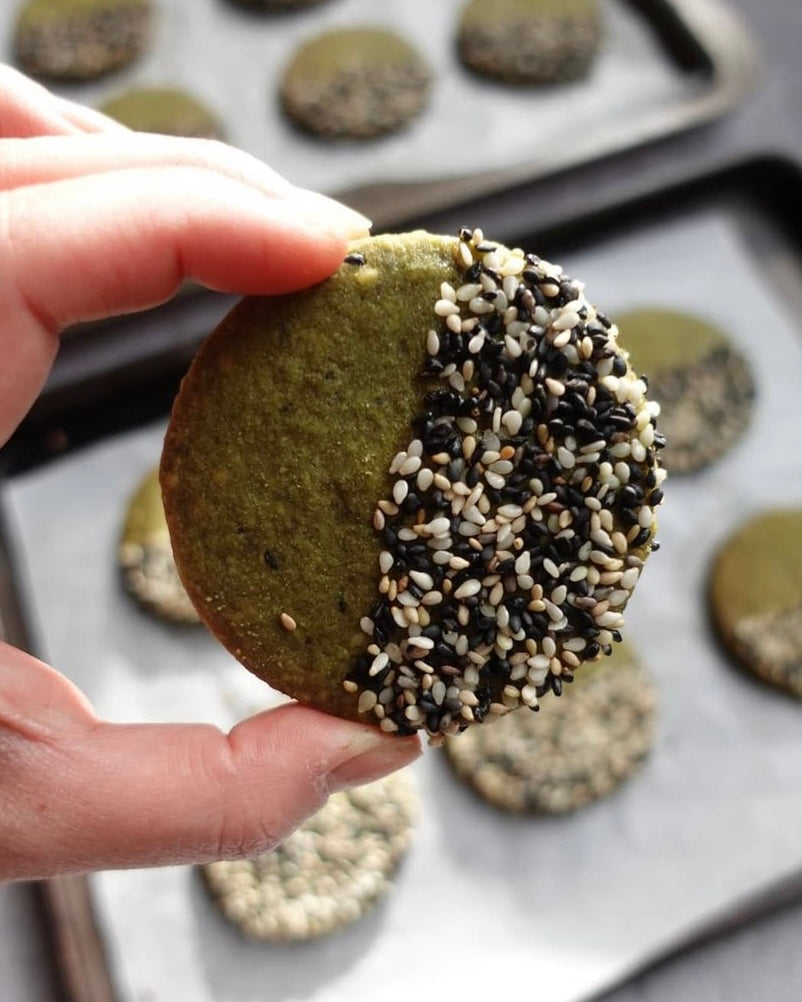 Recipe: Matcha & Sesame Biscuits